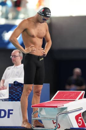 Thomas Ceccon from Italy at the Swimming European Aquatics Championships Paris 2026, Paris, August 10, 2026 .  Copyright: xGianxMattiaxD Alberto LaPressex