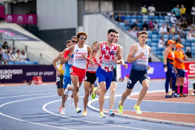 August 10, 2026, GBR, Track and Field, 2026 European Championships, Morning Session, Day 1, Birmingham; Marino Bloudek (Croatia), Giovanni Lazzaro (Italy), Men s 800 Meters, Preliminary Round, Birmingham Alexander Stadium, England, Great Britain Copyright: xNordphoto Memmlerx