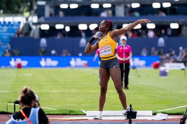 August 10, 2026, GBR, Track and Field, 2026 European Championships, Morning Session, Day 1, Birmingham Nina Chioma Ndubuisi (Germany), Women s Shot Put, Qualifying Round, Alexander Stadium, Birmingham, England, Great Britain Copyright: xNordphoto Memmlerx