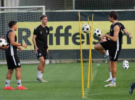 Football, Champions League qualifiers, Sturm Graz, Training