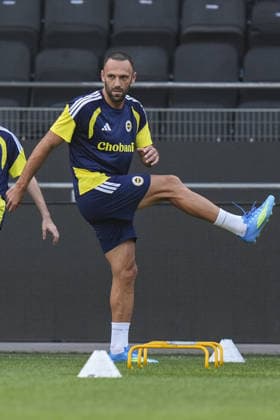 Ahead of Sturm Graz v Fenerbahce - UEFA Champions League Qualifier GRAZ, AUSTRIA - AUGUST 10: Vedat Muric of Fenerbahce attends a training session ahead of UEFA Champions League third qualifying round second-leg match against Sturm Graz in Graz, Austria on August 10, 2026. Agit Erdi Ulukaya Anadolu Graz Austria. Editorial use only. Please get in touch for any other usage.  Copyright: x2026xAnadoluxAgitxErdixUlukayax
