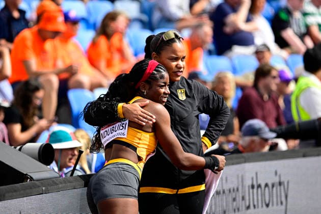 Nina NDUBUISI (Germany), SG Schorndorf 1846, Women s Shot Put, and Yemisi MABRY (Germany), MTG Mannheim, Women s Shot Put (GBR), European Athletics Championships, Athletics, August 10, 2026, GBR, European Athletics Championships, Athletics, August 10, 2026, Birmingham Copyright: xEibnerxPressefoto JanxPapenfussx EP_JPS