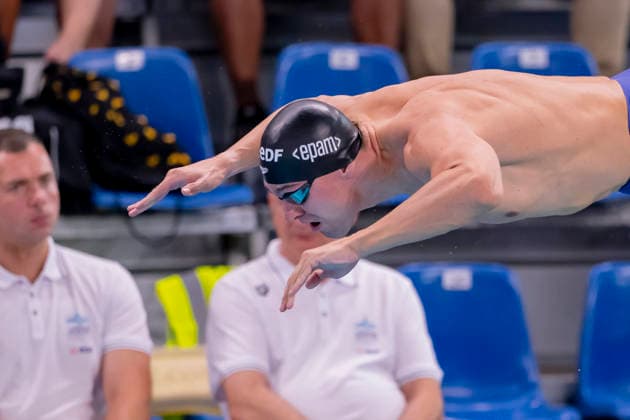 France, Paris, Centre Aquatique Olympique Metropole du Grand Paris, August 10, 2026, European Aquatics Championships – Artistic Swimming, Day 11, Morning Session, Josha Salchow, SV Nikar Heidelberg, Germany, Photo by Eibner Pressefoto Tino Henschel European Aquatics Championships Artistic Swimming, Day 11, Morning Session, Paris Copyright: xEibnerxPressefotox