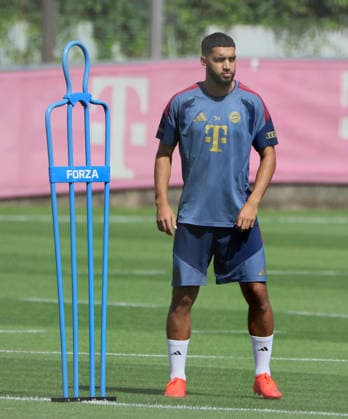August 10, 2026, FC Bayern Training, Saebenerstrasse, Munich, Soccer, Sports, Pictured: Ismael Saibari, FC Bayern Munich