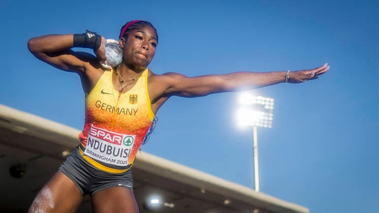 BIRMINGHAM, GREAT BRITAIN - AUGUST 10, 2026 : Nina Chioma NDUBUISI (GER Germany) competing in the shop put final during the European Athletics Championships at Alexander Stadium on August 10, 2026 in Birmingham, Great Britain. Oregon Great Britain Copyright: xAxelxKohringx