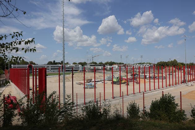 August 10, 2026, FC Bayern Training, Saebenerstrasse, Munich, Soccer, Sports, Pictured: Construction site at FC Bayern