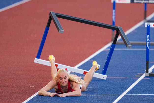2026 European Outdoor Athletics Championships, Day 1, Birmingham, England, August 10, 2026. Lovise Skarbovik Andresen in the women’s 100-meter hurdles trial during the 2026 European Athletics Championships at Alexander Stadium in Birmingham on Monday. Photo: Beate Oma Dahle, NTB, Birmingham, England. EDITORIAL USE ONLY. RESTRICTED USE FOR BETTING. COMCOMPANIES  Copyright: xBeatexOmaxDahlex xNTBx