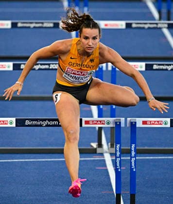 Rosina SCHNEIDER, Germany, TV Sulz, Women s 100m Hurdles, GBR, European Athletics Championships, Track and Field, August 10, 2026, GBR, European Athletics Championships, Track and Field, August 10, 2026, Birmingham Copyright: xEibnerxPressefoto JanxPapenfussx EP_JPS
