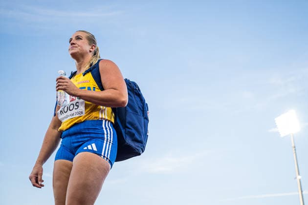 August 10, 2026: Fanny Roos of Sweden looks dejected after competing in the women’s shot put during Day 1 of the 2026 European Athletics Championships on August 10, 2026 in Birmingham. Photo by Mathias Bergeld, BILDBYRAN, code MB MT1064. track and field, athletics, friidrett, friidrotts EM, 2026 European Athletics Championships, 1 BBENG, Sweden, dejected, women, shot put Copyright: MATHIASxBERGELD BB260810MB099