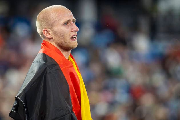 BIRMINGHAM, GREAT BRITAIN - AUGUST 10, 2026 : Silver over 5000m for Florian BREMM (GER Germany) during the European Athletics Championships at Alexander Stadium on August 10, 2026 in Birmingham, Great Britain. Nordrhein-Westfalen Great Britain Copyright: xLeahxKohringx