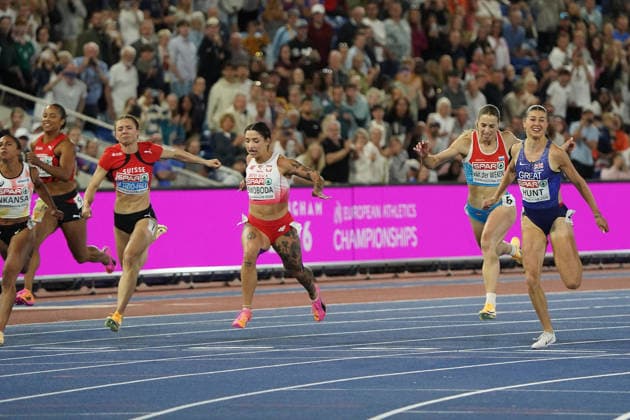 Birmingham, Track and Field, Athletics, EAA, 2026 European Athletics Championships in Birmingham, August 10–17, 2026, Alexander Stadium, Birmingham, United Kingdom, Women’s 100m, Final, Geraldine Di Tizio Frey, Ewa Swoboda, Patrizia van der Weken, Amy Hunt, Copyright Gladys Chai von der Laage
