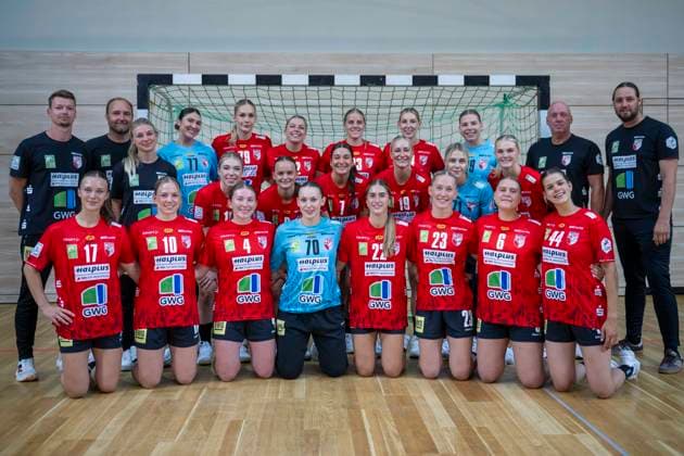Handball, HBF, SV Union Halle-Neustadt, team photo shoot