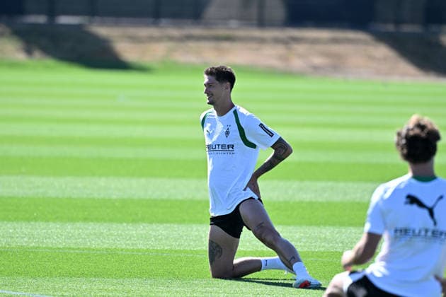 August 11, 2026, Mönchengladbach, Soccer, Men s, 2026–2027 Season, Borussia Mönchengladbach Training, Tomas Cvancara, Gladbach. DFL regulations prohibit any use of photographs as image sequences and or quasi-video footage at Borussia Park, North Rhine-Westphalia, Germany