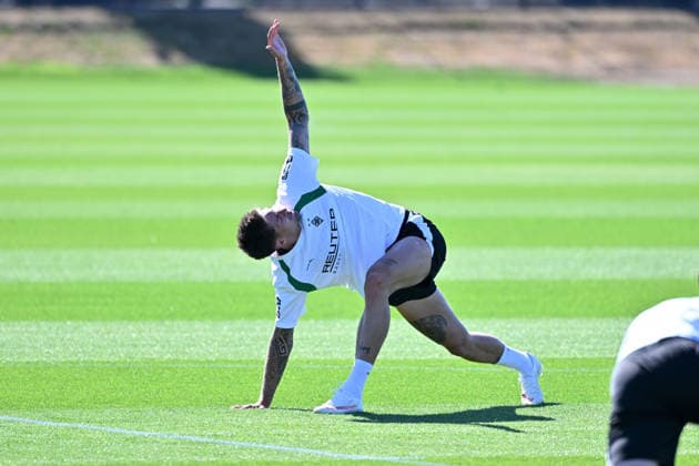 August 11, 2026, Mönchengladbach, Soccer, Men s, 2026–2027 Season, Borussia Mönchengladbach Training, Tomas Cvancara, Gladbach. DFL regulations prohibit any use of photographs as image sequences and or quasi-video footage at Borussia Park, North Rhine-Westphalia, Germany