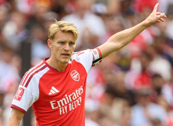 09 August 2026 - Arsenal v Borussia Dortmund - Emirates Stadium - London. Arsenal v Borussia Dortmund - Emirates Stadium - London. Arsenal s Martin Odegaard in action. Picture : Mark Pain LONDON England  Copyright: xMarkxPainx