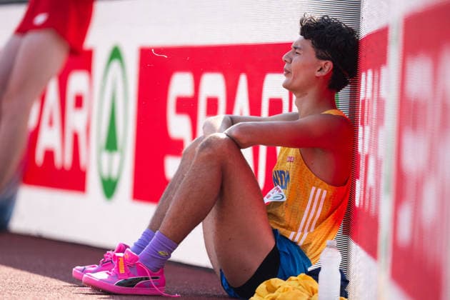 August 11, 2026: Melwin Lycke Holm of Sweden competes in the men’s high jump qualifying round on Day 2 of the 2026 European Athletics Championships on August 11, 2026 in Birmingham. Photo by Mathias Bergeld, BILDBYRAN, code MB MT1065. track and field, athletics, friidrett, friidrotts EM, 2026 European Athletics Championships, high jump, Sweden Copyright: MATHIASxBERGELD BB260811MB007