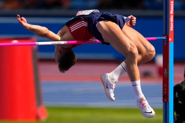 2026 European Athletics Outdoor Championships, Day 2, Birmingham, England, August 11, 2026 Erlend Bolstad Raa in action during the high jump qualifying round at the 2026 European Athletics Championships at Alexander Stadium in Birmingham on Monday. Photo: Beate Oma Dahle, NTB, Birmingham, England. EDITORIAL USE ONLY. RESTRICTED USE FOR BETTING COMPANIES.  Copyright: xBeatexOmaxDahlex xNTBx