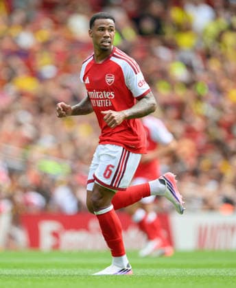 09 August 2026 - Arsenal v Borussia Dortmund - Emirates Stadium - London. Arsenal v Borussia Dortmund - Emirates Stadium - London. Arsenal s Gabriel in action. Picture : Mark Pain LONDON England  Copyright: xMarkxPainx