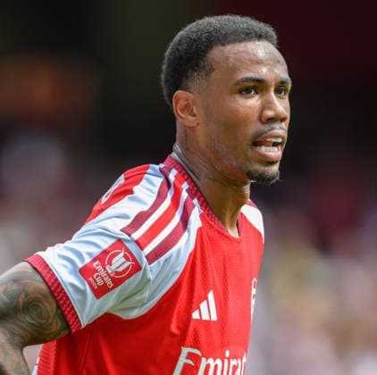 09 August 2026 - Arsenal v Borussia Dortmund - Emirates Stadium - London. Arsenal v Borussia Dortmund - Emirates Stadium - London. Arsenal s Gabriel in action. Picture : Mark Pain LONDON England  Copyright: xMarkxPainx