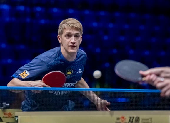MALMÖ, August 11, 2026. Sweden’s Anton Källberg teamed up with Kristian Karlsson in their match against Darko Jorgic and Deni Kozul of Slovenia in the first round of the men’s doubles at the Europe Smash Sweden 2026 table tennis tournament at Malmö Arena in Malmö, Sweden, on August 11, 2026 MALMÖ SWEDEN x50090x  Copyright: xJohanxNilssonx xTTx EUROPE SMASH SWEDEN 2026