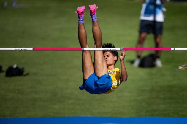 260811 Melwin Lycke Holm of Sweden competes in the men’s high jump qualifying round on Day 2 of the 2026 European Athletics Championships on August 11, 2026 in Birmingham. Photo by Maxim Thore. BILDBYRAN code MT MT1065 track and field athletics friidrett friidrotts em em friidretts em 2026 European Athletics Championships 2 bbeng high jump high jump Sweden  Copyright: MAXIMxTHORE BB260811MT036
