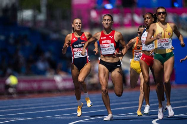 August 11, 2026: Pernille Karlsen Antonsen of Norway competes in the women’s 800-meter qualifying round on Day 2 of the 2026 European Athletics Championships on August 11, 2026 in Birmingham. Photo by Mathias Bergeld. BILDBYRAN code MB MT1065. track and field, athletics, friidrett, friidrotts EM, 2026 European Athletics Championships, 2 bbeng  Copyright: MATHIASxBERGELD BB260811MB066