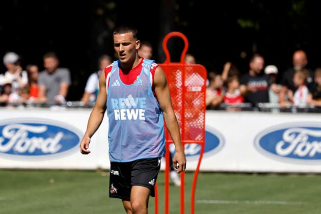 Soccer player Said El Mala, midfielder, during 1. FC Köln’s public training session at Geißbockheim, Cologne, August 11, 2026. DFL and DFB regulations prohibit any use of photographs as image sequences and or quasi-video. NRW, Germany Copyright: xChristophxHardtx