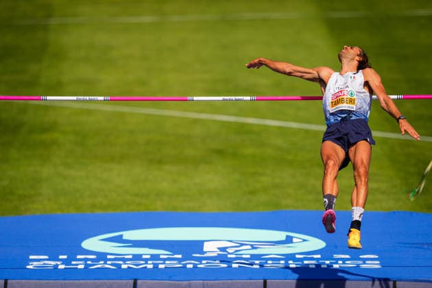 2026 European Outdoor Athletics Championships, Day 2, Birmingham, England, August 11, 2026: Gianmarco Tamberi of Italy competes in the men’s high jump qualifying round at the 2026 European Athletics Championships at Alexander Stadium in Birmingham on Tuesday. Photo: Beate Oma Dahle, NTB, Birmingham, England. EDITORIAL USE ONLY. RESTRICTED USE FOR BETTING. COMPANIES  Copyright: xBeatexOmaxDahlex xNTBx