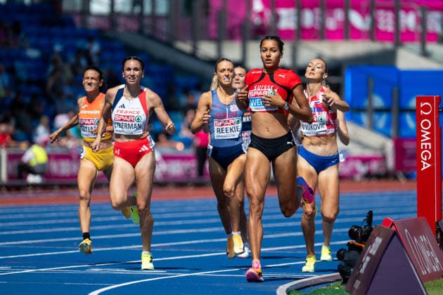 August 11, 2026, GBR, Track and Field, 2026 European Championships, Morning Session, Day 2, Birmingham: Audrey Werro (Switzerland), Clara Liberman (France), Women s 800 Meters, Heats, Alexander Stadium, Birmingham, England, Great Britain Copyright: xNordphoto Memmlerx