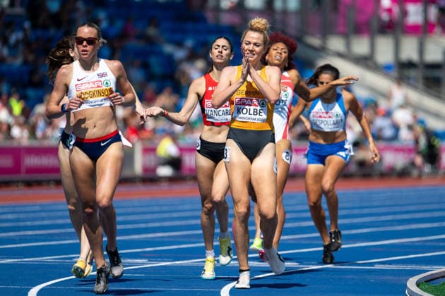 August 11, 2026, GBR, Track and Field, 2026 European Championships, Morning Session, Day 2, Birmingham: Smilla Kolbe (Germany), Keely Hodgkinson (Great Britain), Women s 800 Meters, Prelims, Alexander Stadium, Birmingham, England, Great Britain Copyright: xNordphoto Memmlerx