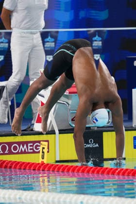 Yohann Ndoye Brouard from France at the Swimming European Aquatics Championships Paris 2026, Paris, August 11, 2026 .  Copyright: xGianxMattiaxD Alberto LaPressex
