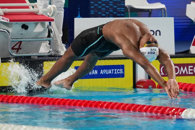 Yohann Ndoye Brouard from France at the Swimming European Aquatics Championships Paris 2026, Paris, August 11, 2026 .  Copyright: xGianxMattiaxD Alberto LaPressex