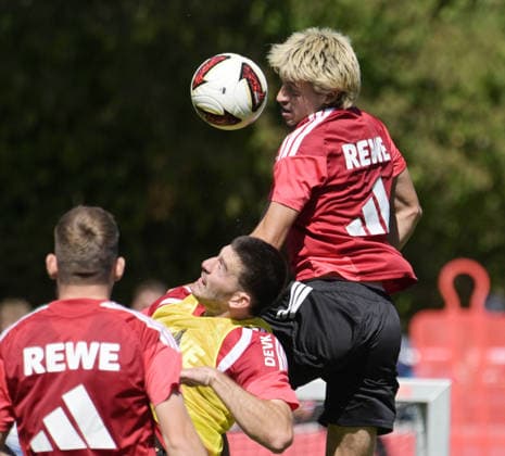 August 11, 2026, xophax, Soccer, Bundesliga 1, 1. FC Köln Training at the Geissbockheim, home of 1. FC Köln, Field 1: Gil Neves (1. FC Köln), right, and Luka Lochoshili (1. FC Köln), right, Cologne