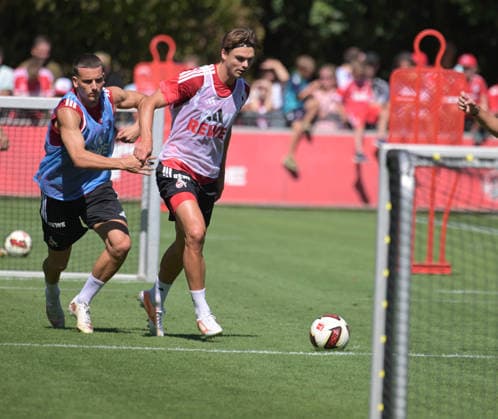 August 11, 2026, xophax, Soccer, Bundesliga 1, 1. FC Köln Training at the Geissbockheim, home of 1. FC Köln. Said El Mala (1. FC Köln) on the left and Joel Schmied (1. FC Köln) on the right. Cologne