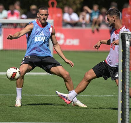 August 11, 2026, xophax, Soccer, Bundesliga 1, 1. FC Köln Training at the Geissbockheim, home of 1. FC Köln. 1st: Said El Mala (1. FC Köln), left; Tom Krauss (1. FC Köln), right. Cologne