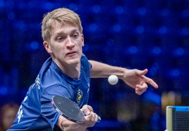 MALMÖ, August 11, 2026 Sweden’s Anton Källberg teamed up with Kristian Karlsson in their match against Darko Jorgic and Deni Kozul of Slovenia in the first round of the men’s doubles at the Europe Smash Sweden 2026 table tennis tournament at Malmö Arena in Malmö, Sweden, on August 11, 2026 MALMÖ SWEDEN x50090x  Copyright: xJohanxNilssonx xTTx EUROPE SMASH SWEDEN 2026