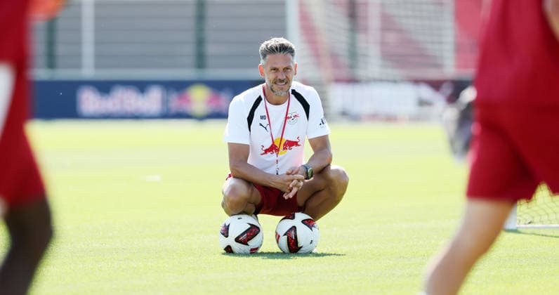 RB Leipzig – Training, Bundesliga, Leipzig, August 11, 2026, Red Bull Academy, Soccer, Bundesliga 1, RB Leipzig, Training, Pictured: Coach Martin Demichelis, For editorial use only, Picture Point
