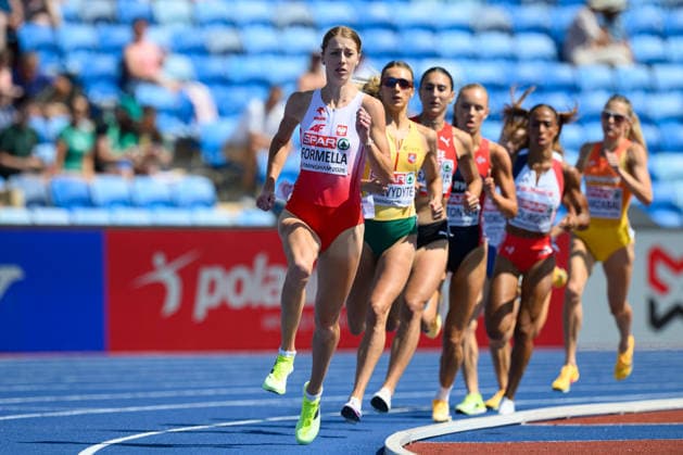 BIRMINGHAM, GREAT BRITAIN - August 11: Aleksandra Formella (Poland) leading the pace during the 800 metres semi-final race during the European Athletics Championships 2026 at Alexander Stadium in Birmingham, Great Britain (Photo by Sven Beyrich Sports Press Photo) Copyright: xSvenxBeyrich SportsxPressxPhotox Sportspressphoto_SPR204257