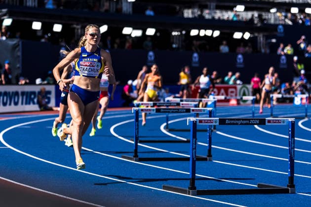 European Athletics Championships, Birmingham, August 11, 2026 BIRMINGHAM, UNITED KINGDOM AUGUST 11 Viktoriya Tkachuk (UKR, Ukraine) during the semifinal of the women s 400-meter hurdles on August 11, 2026, in Birmingham, United Kingdom Copyright: xBEAUTIFULxSPORTS UlfxSchillerx