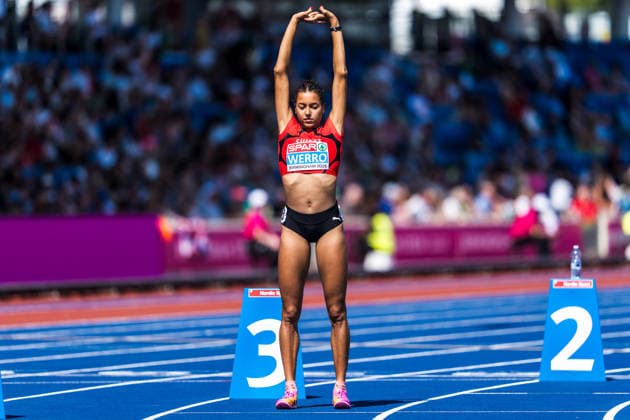 European Athletics Championships, Birmingham, August 11, 2026 BIRMINGHAM, UNITED KINGDOM AUGUST 11 Audrey Werro of Switzerland prepares for the start of the first round of the women s 800-meter race on August 11, 2026, in Birmingham, United Kingdom Copyright: xBEAUTIFULxSPORTS UlfxSchillerx