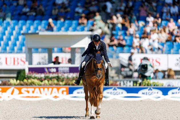 2026 FEI World Championships in Aachen, AACHEN FEI World Championships 2026 MENDOZA LOOR Julio ECU, Jewel’s Goldstrike FEI Dressage World Championship Grand Prix de Dressage, Part 1: Team Final, Individual Qualification, Lambertz Prize Aachen, Soers Equestrian Stadium, August 11, 2026