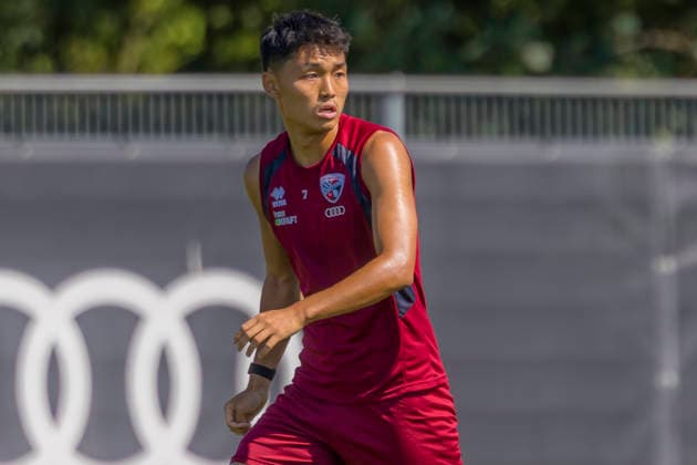 Ingolstadt, Germany, August 11, 2026; 3rd Division 2026–2027; FC Ingolstadt 04 Training; Pictured: Jong-min Seo; FCI Training Facility; Audi Sportpark Bayern Copyright: xFotostandx xSchäferx
