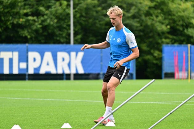 August 11, 2026, Soccer, Men s, 2nd Division, 2026–2027 Season, Holstein Kiel Training, Kasper Davidsen, Kiel, Projensdorf, Projensdorf, Training Field, Schleswig-Holstein, Germany