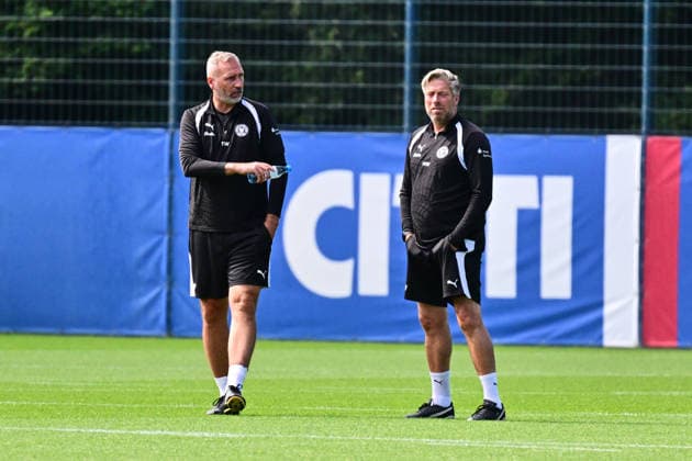 August 11, 2026, Soccer, Men s, 2nd Division, 2026–2027 Season, Holstein Kiel Training: Head Coach Tim Walter with Assistant Coach Michael Wimmer in Kiel, Projensdorf, Projensdorf, Training Ground, Schleswig-Holstein, Germany
