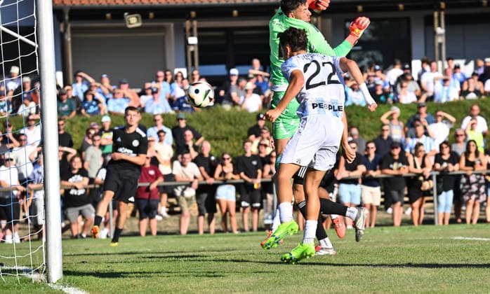 August 11, 2026 Soccer Season 2026–2027 BFV Toto Cup FC Wendelstein TSV 1860 Munich Lions xwoxzix Loris Husic 22, TSV 1860 Munich scores a goal—a shot on goal—to make it 0–1 against Tim Lierhammer 1, FC Wendelstein