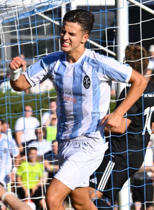 August 11, 2026 Soccer Season 2026–2027 BFV Toto Cup FC Wendelstein TSV 1860 Munich Lions xwoxzix Goal celebration Cheering Joy after a goal Goal Shot on goal for the 0–1 lead by Loris Husic 22, TSV 1860 Munich