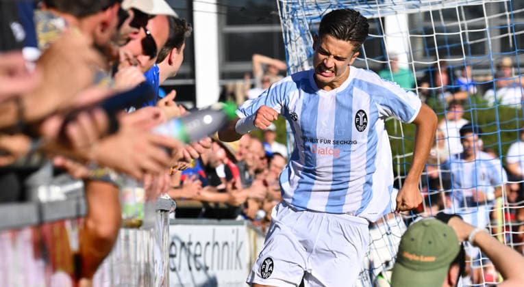 August 11, 2026 Soccer Season 2026–2027 BFV Toto Cup FC Wendelstein TSV 1860 Munich Lions xwoxzix Goal celebration Cheering Joy after a goal Goal Shot on goal for the 0–1 lead by Loris Husic 22, TSV 1860 Munich