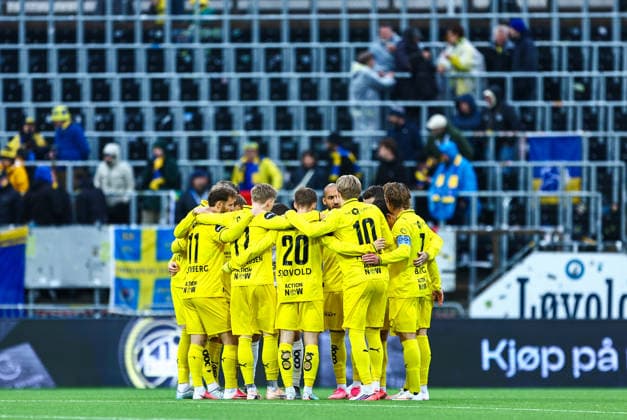 Soccer, Champions League 2025–2026 Bodo Glimt vs. Union Saint-Gilloise Bodo 20260811 Bodo Glimt during the Champions League qualifying match between Bodo Glimt and Union Saint-Gilloise at Aspmyra Stadium. Photo: Mats Torbergsen, NTB, Bodo, Norway. EDITORIGINAL USE ONLY; RESTRICTED USE FOR BETTING COMPANIES  Copyright: xMatsxTorbergsenx xNTBx