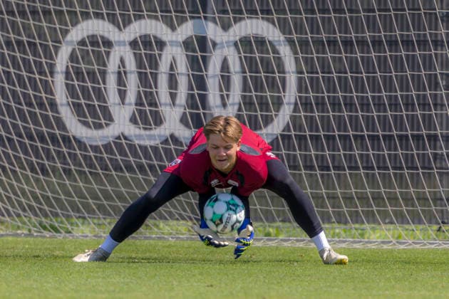 Ingolstadt, Germany, August 11, 2026; 3. Liga 2026–2027; FC Ingolstadt 04; Training; Pictured: Goalkeeper Rafael Eßlinger (Esslinger); FCI Training Facility; Audi Sportpark Bayern Copyright: xFotostandx xSchäferx