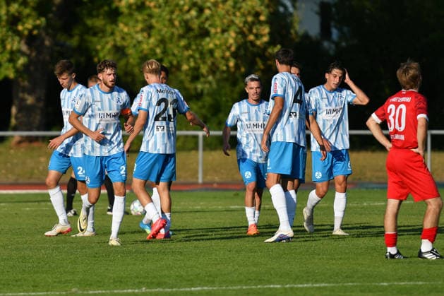 Stuttgart has just scored the 4-0 goal. FC Rottenburg vs. SV Stuttgarter Kickers, Soccer, WFV Cup, Group 3, Round 3, Württemberg, 2026–2027 Season, August 11, 2026, FC Rottenburg vs. SV Stuttgarter Kickers, Soccer, WFV Cup, Group 3, Round 3, Württemberg, 2026–2027 Season, August 11, 2026, Rottenburg am Neckar Copyright: xEibner-Pressefoto RalphxKunzex EP_RKE